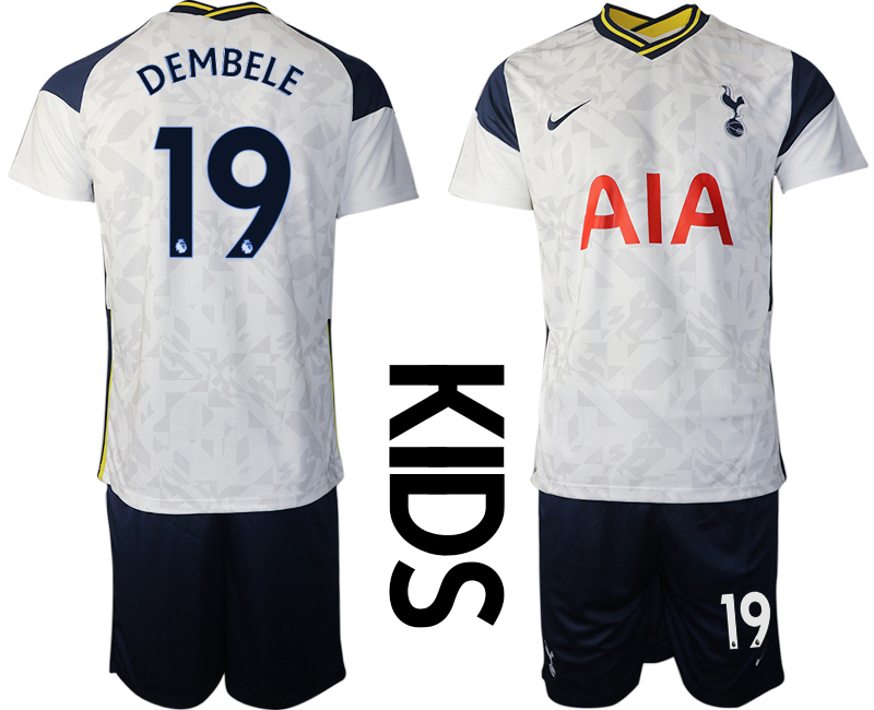 Youth 2020-2021 club Tottenham home white #19 Soccer Jerseys